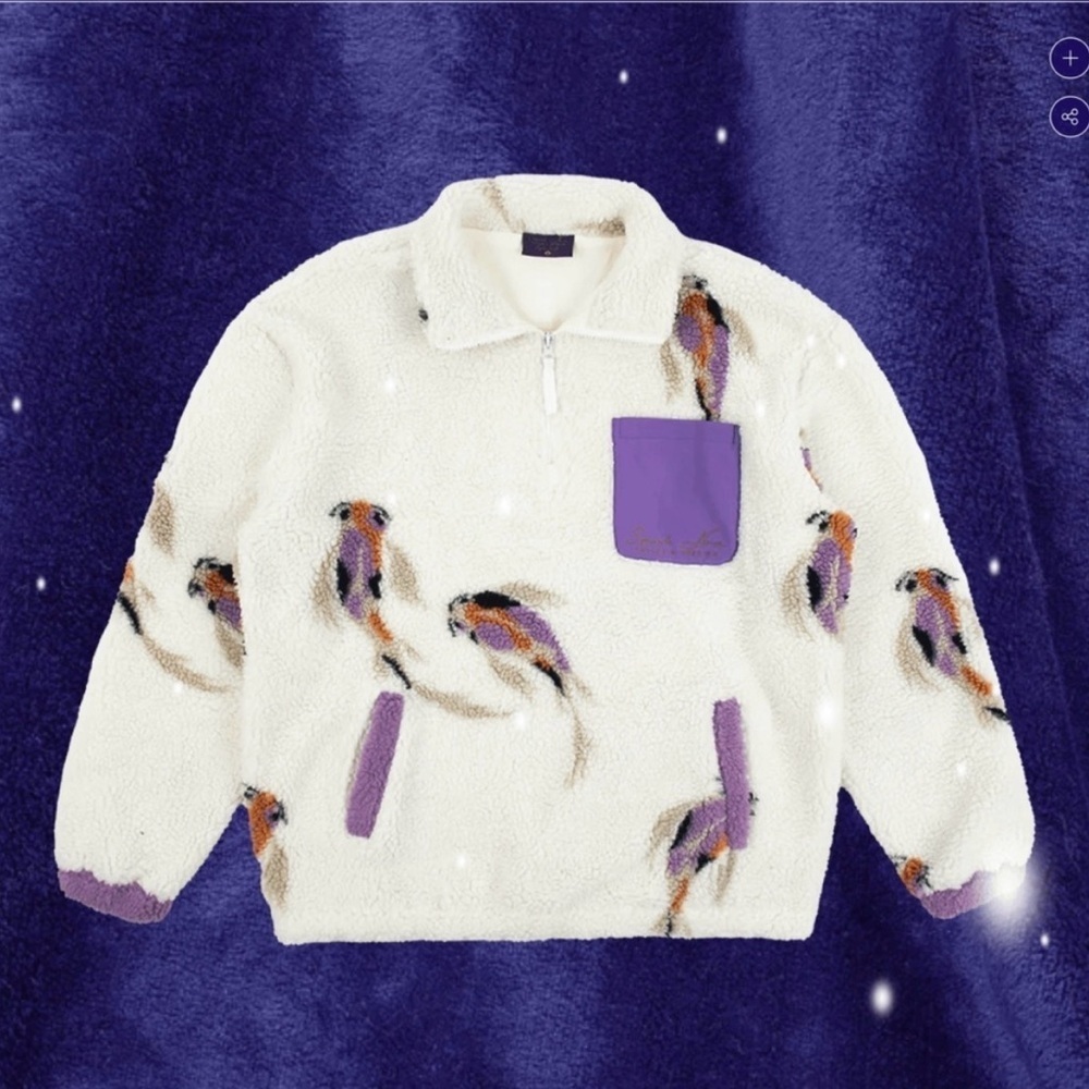 Taylor Swift Speak Now Koi Sherpa Pullover Size XL Extra Large